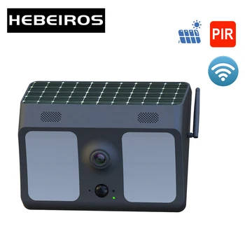 Hebeiros HD 1080P Solární Baterie Světlomet Kamery Venkovní Vodotěsný IP Kamera LED Svítilna Security Surveillance CCTV Wifi Kamera