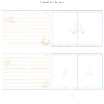 Heslo Notebook Kreativní Papírnictví Vintage Sailor Osobní Deník se Zámkem Kód Tlustý Poznámkový blok, Kancelář, Školní Potřeby Dárkové
