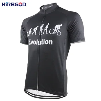 HIRBGOD Pánské Dark Grey Evoluce Cyklistický Dres Krátký Rukáv Cyklistické Kolo, Košile, Oblečení-HI128