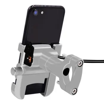 Hliníkové Motorky Motocykl Řídítka GPS Mobilní Telefon Držák Mount USB QC3.0 Rychlé Nabíjení S Vypínačem Telefon Regály Držák