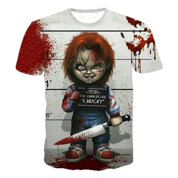 Horor Chucky T Košile 3D Tisk Tričko Cool Muži Ženy Joker T Košile Ležérní Streetwear, Hip Hop To Klaun T-košile Muži