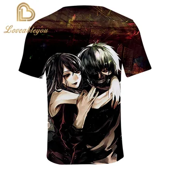Hot Prodej Tokyo Ghoul T-Shirt Unisex Krve Letní Ležérní Tisk Japonsko Anime Cosplay Oblečení
