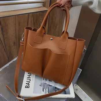 Hot prodej ženy kabelka velká kapacita tašky přes rameno vysoce kvalitní PU kožené tašky přes rameno dámy divoké tašky sac hlavní femme