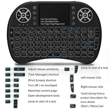 I8 mini klávesnice 2.4 G bezdrátová podsvícená klávesnice air mouse pro Android TV box ,dálkové ovládání v angličtině,ruštině,španělštině,francouzštině