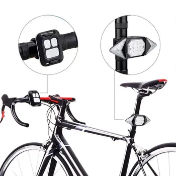 Inteligentní Kolo Soustružení Signál, Cyklistika zadní Světlo Inteligentní USB Kole Dobíjecí Zadní Světlo, Dálkové Ovládání, LED Kontrolka
