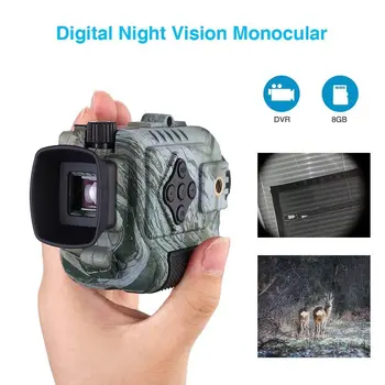 IR Infračervený Mini Noční Vidění Digitální Video Kamera Monokulární Rozsah 1-5X Zoom Maskování Digitální Zařízení pro Noční Vidění pro Lov