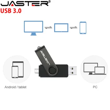 JASTER USB 3.0 flash Disk 8GB 16GB 32GB flash disk Meta OTG USB 2.0 Flash disk, Externí Úložiště pro Chytrý telefon
