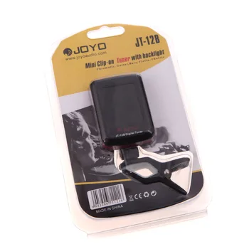 JOYO JT-12B Digitální LCD Clip-on Tuner pro Elektronické Akustická Kytara Basa Housle, Ukulele