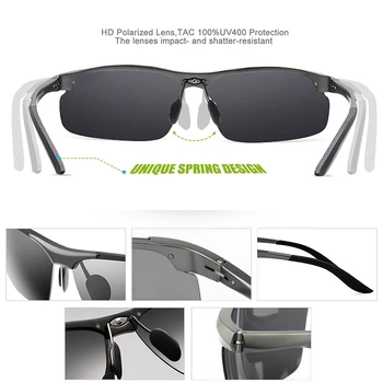 JULI Pánské Sportovní Styl Polarizované sluneční Brýle Pro Muže, Cestování Oculos Jízdy Golf Nerozbitné Hliníkové hořčík Kovový Rám Brýle