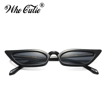 KDO CUTIE 2018 Malé Obdélníkové sluneční Brýle, Ženy Značky Designer Vintage Fialové Úzké Kočičí Oko Rám Malý Sluneční Brýle OM519