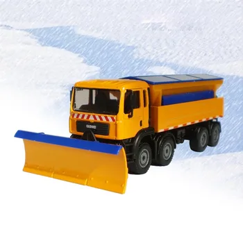 KDW Slitiny Diecast Sněhu, Zametací 1:50 Zimní Servisní Vozidlo Odnímatelný Kryt 8 Wheel Cleaner Traktor Diecast Model Hobby, Hračky