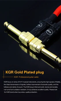 KGR Vysoce kvalitní Kytarový Efekt kabel na kytaru, kabel line bass line nástroj kabel ofc Mědi