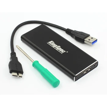 KingSpec Hliníkový SSD Skříň M2 / NGFF k USB3.0 M. 2 Solid State Disk NGFF Pevný Disk Adaptér HDD Box 2242/2260/2280 Podpora