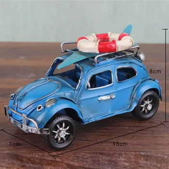 Kovové Dekorace Volkswagen Beetle Plátno Auto Model Vintage Iron Klasické Auto, Řemesla Vánoční Dárek