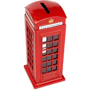 Kovové Červené Britské angličtině Londýn Telefonní Budka Bank kasička Úspora Pot Prasátko Červené Telefonní Budky Box 140X60X60Mm