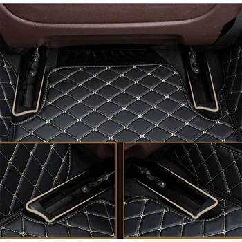 Kožené auto koberečky pro Hyundai Sonata 2006-2013 2016 2017 2018 Vlastní nohy Podložky automobilové koberce kryt