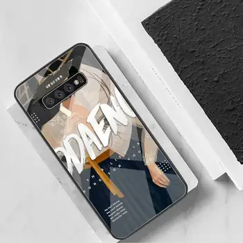 KPUSAGRT pepakomi Bts Malované Měkké černé Pouzdro na Telefon Tvrzené Sklo Pro Samsung S20 Plus S7 S8 S9 S10 Plus Poznámka 8 9 10 Plus