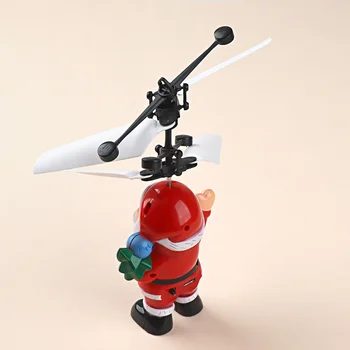 Kreativní Santa Claus Tvar Indukční Nabíjecí USB Letadla Hračka Led Světlo Mini Legrační, RC Letadla, Hračky pro Děti Vánoční Dárek