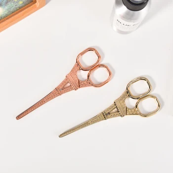 Kreativní věž nůžky Nordic vstupy galvanicky pokovené rose gold nůžky pro domácnost trubka studenti office řezání zásoby