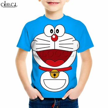 Kreslený Doraemon Děti T Košile Boy Girl 3D Tisk Japonské Anime Krátký Rukáv Mikina Dětská Zábavná Mládež Příležitostné Topy