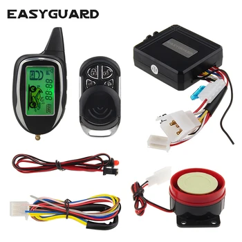 Kvalitní easyguard 2 cestný motocyklový alarm s dálkový start motoru startéru snímač pohybu barevný LCD displej šok alarm