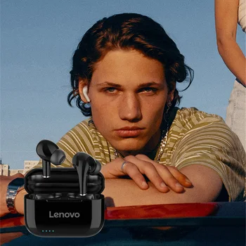 Lenovo LP1S TWS Bluetooth Sluchátka, 5.0 Sluchátka Redukce Šumu, hi-fi Nízký Tón Kontaktu Stereo Bezdrátový Headset, Sluchátka