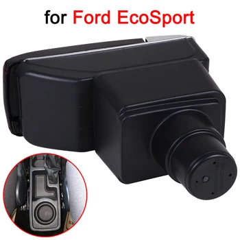 Loketní opěrka Box Pro Ford EcoSport Loketní opěrka Auto Centrální Skladovací Kontejner PU Kůže