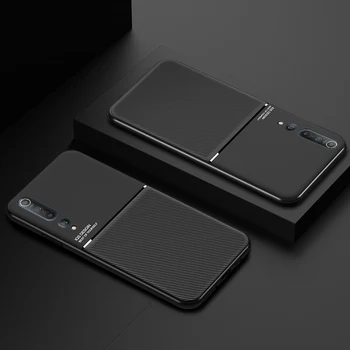 Luxusní Slim Kožené Pouzdro Pro Xiaomi Redmi Mi 10 9 Lite Poznámka 10 Pro A3 Stavět v Magneti Auto Talíř Měkký Kryt Pro Xiaomi CC9 E Pro
