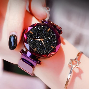 Luxusní Ženy Magnetické Hodinky Dámy Hvězdnou Oblohu Hodiny Módní Náramek Quartz Náramkové hodinky Relogio Feminino часы женские reloj