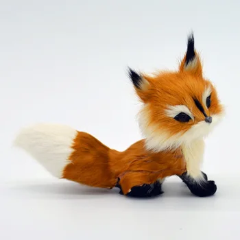 Malá Domů Dárky, Dekorace Mini Podřepu Narozeniny Simulace Fox Model Plyšové Hračky Plyšové Zvíře Měkké Holky Krásné Svatební