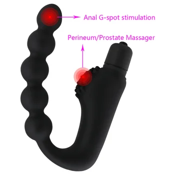 Man nuo 10 Rychlostí Anální Korálky Vibrátor Prostaty Masér Sex Produktu Anální/Butt Plug Vibrační Anální Sex Hračky pro Ženy