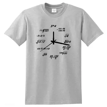 Math clock t-shirt muž bavlna Top Kvalita, super design trička tisk muži tričko o-krk pohodlné tkaniny matematika trička