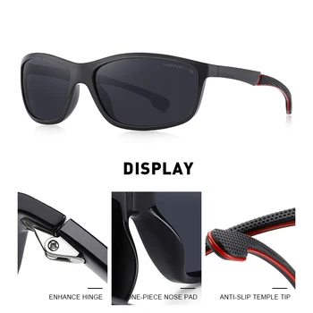 MERRYS DESIGN Čtverečních Polarizované sluneční Brýle Pro Muže TR90 Rám Řidičské Brýle Muž Rybaření Brýle UV400 S3113