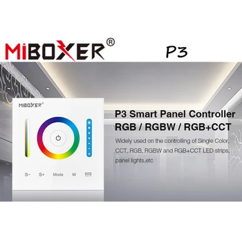 Miboxer P3 Inteligentní LED Dotykový Spínač Panel Controller DC12-24 RGB, RGBW RGB+CCT LED LED Stmívač pro LED Strip Panel Světlo Nástěnné světlo