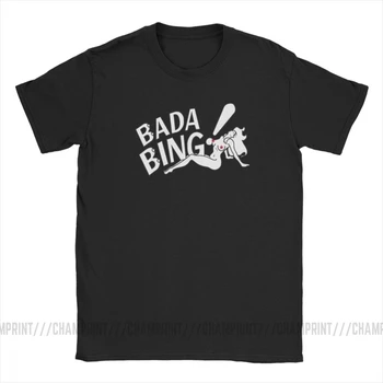 Muži T-Shirt Bada Bing The Sopranos Bavlna Tričko Krátký Rukáv kriminální Drama Televizní Série Tony T Tričko Kulatý Límec Topy 6XL