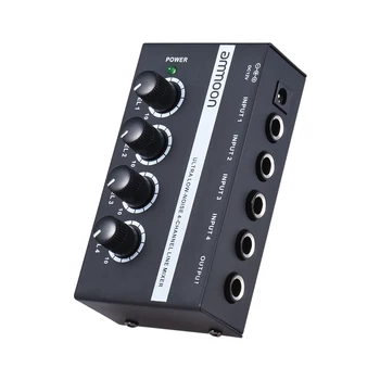 MX400 Ultra-kompaktní, Nízká Hlučnost 4 Kanály Line Mono Audio Mixer s napájecím Adaptérem
