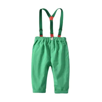 Módní Chlapecké Oblečení Dlouhý Rukáv Košile, Zelené Kalhoty Set Dítě Spadnout Kostým 2021 Batole, Děti Oblečení, Děti, Dovolená Sady