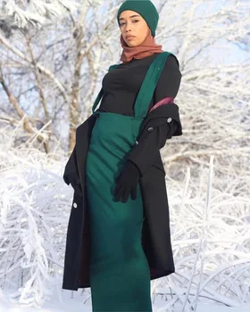 Módní Dámské Pásek Sukně Kombinézy Šaty Muslimské Kalhoty Dlouhé Tužka Sukně Ramadánu Strana Bohoslužby Islámské Oblečení wq1531