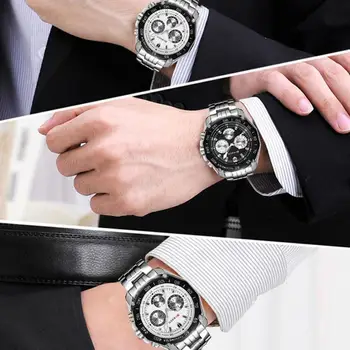 Módní Luxusní Značky hodinek Muži quartz plné nerezové oceli, Ležérní Hodinky Muži Vojenské Sportovní Šaty náramkové Hodinky Gentleman podnikání