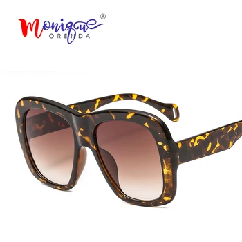 Módní Vintage Nadrozměrné Náměstí sluneční Brýle, Ženy Značky Designer Double Barva Rámu Gradient Sluneční Brýle Muži Ženy Oculos UV400