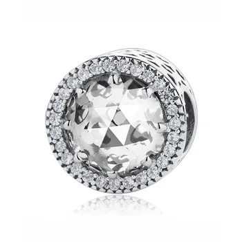 NBSAMENG 925 Sterling Silver Zářící Srdce Přívěsky Křišťálové Kouzlo Korálků Fit Originální Náramky DIY Šperky