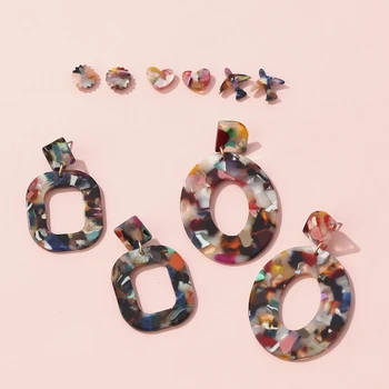 Nový 2020 Bohemian Vintage Střapec Akrylové Náušnice Pro Ženy Velké Houpat Náušnice Set Pearl Drop Náušnice Ženy Módní Šperky