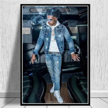 Nový Lil Dítě Rapper Hip Hop Rap Zpěvák Hvězda Alvum Plakát A Otisky Malířství Nástěnné Obrázky Pro Obývací Pokoj Domácí Dekor