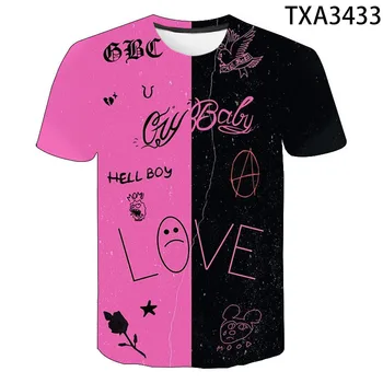 Nový Lil Peep Létě 3D T shirt Muži, Ženy, Děti, Ležérní, Móda Streetwear Chlapec Dívka Děti Tištěné T-shirt Cool Topy Tee