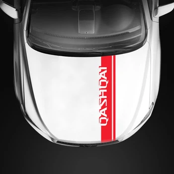 Nový Styling Kapoty Vozu Zahrnuje Vinyl Závodní Sportovní Obtisk pro Nissan QASHQAI 2010-2020 Auto Samolepky styling Příslušenství 140*18cm