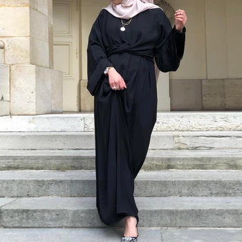 Obvaz Abaya Dubaje, Turecka, Muslimské Šaty Kaftan Abayas Pro Ženy, Ramadán, Župan Kaftan Marocain Americké Turecké Islámské Oblečení