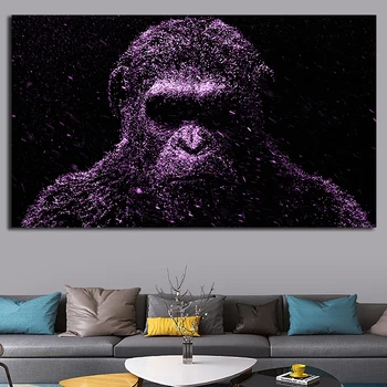 OUCAG Caesar V Planetě Opic Plakát, Obraz Gorila Zvíře Skandinávie Plakáty a Tisky Umění Nástěnné Obrázky Pro Obývací Pokoj