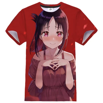Populární Anime T-shirt KAGUYA SAMA LÁSKA JE VÁLKA 3D Tisk Streetwear Kawaii Dívka Vzor T shirt Muži Ženy Sportovní Módní Trička Topy