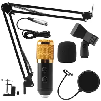 Profesionální BM900 Kondenzátorový Mikrofon USB Kabelové Nahrávání Mikrofon pro Počítače Karaoke KTV S Stojan Držák