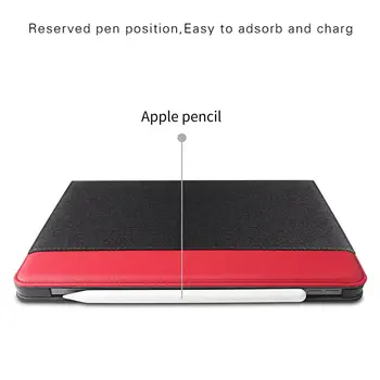 PU Kožené Flip Stojan, Ochranný Kryt Pro iPad Pro 11 2018 Případě Patchwork Design Tabletu Kryt Pro iPad Pro 11 2018 Případě